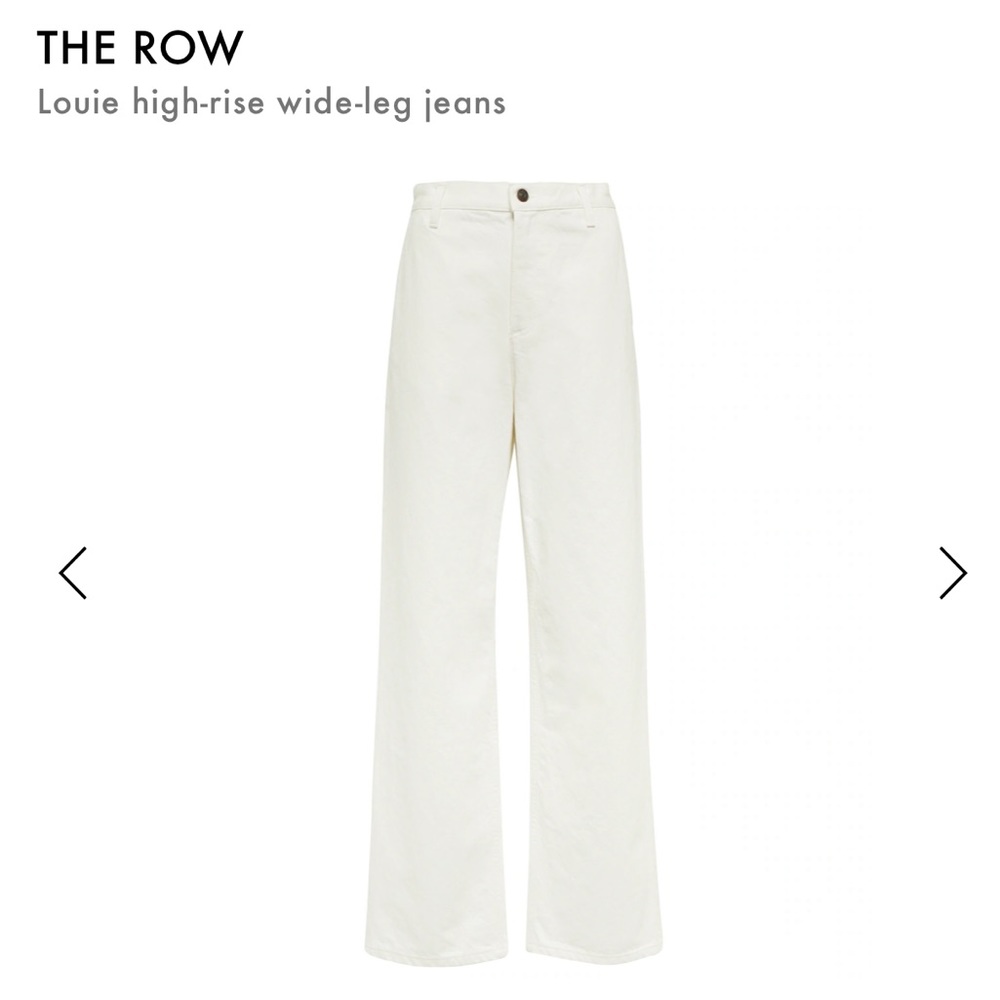 ISO - The Row: loui high-rise wide-leg jean. Flexible with size